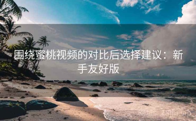 围绕蜜桃视频的对比后选择建议：新手友好版